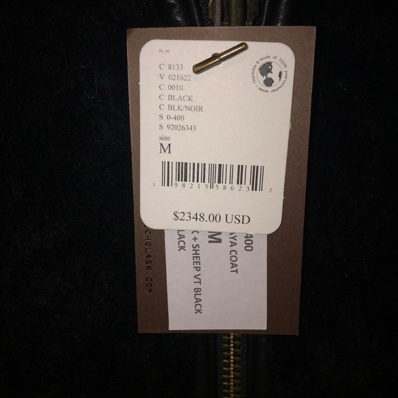 New Free People x Nicholas K Black Himalaya Sheep Fur Long Vest Coat Jacket sz M - Picture 9 of 16